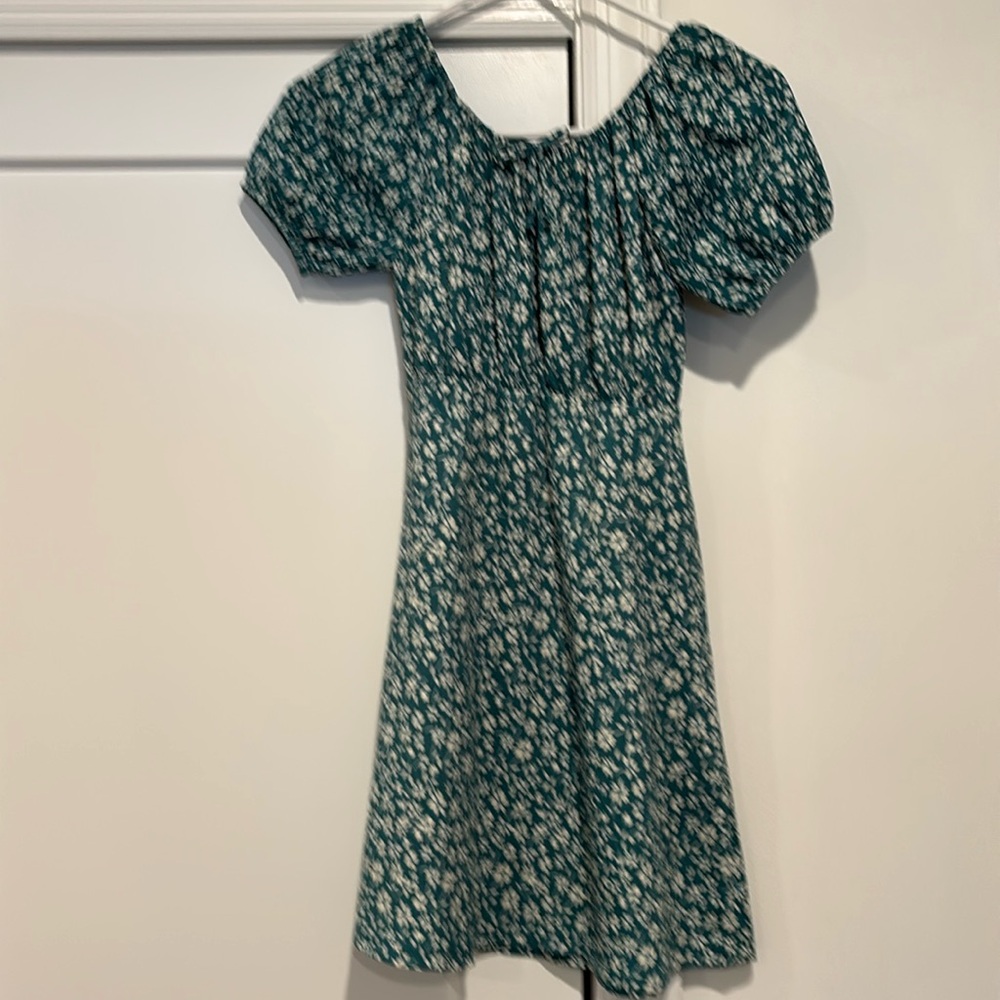 Adorable green floral Zara dress size 10.